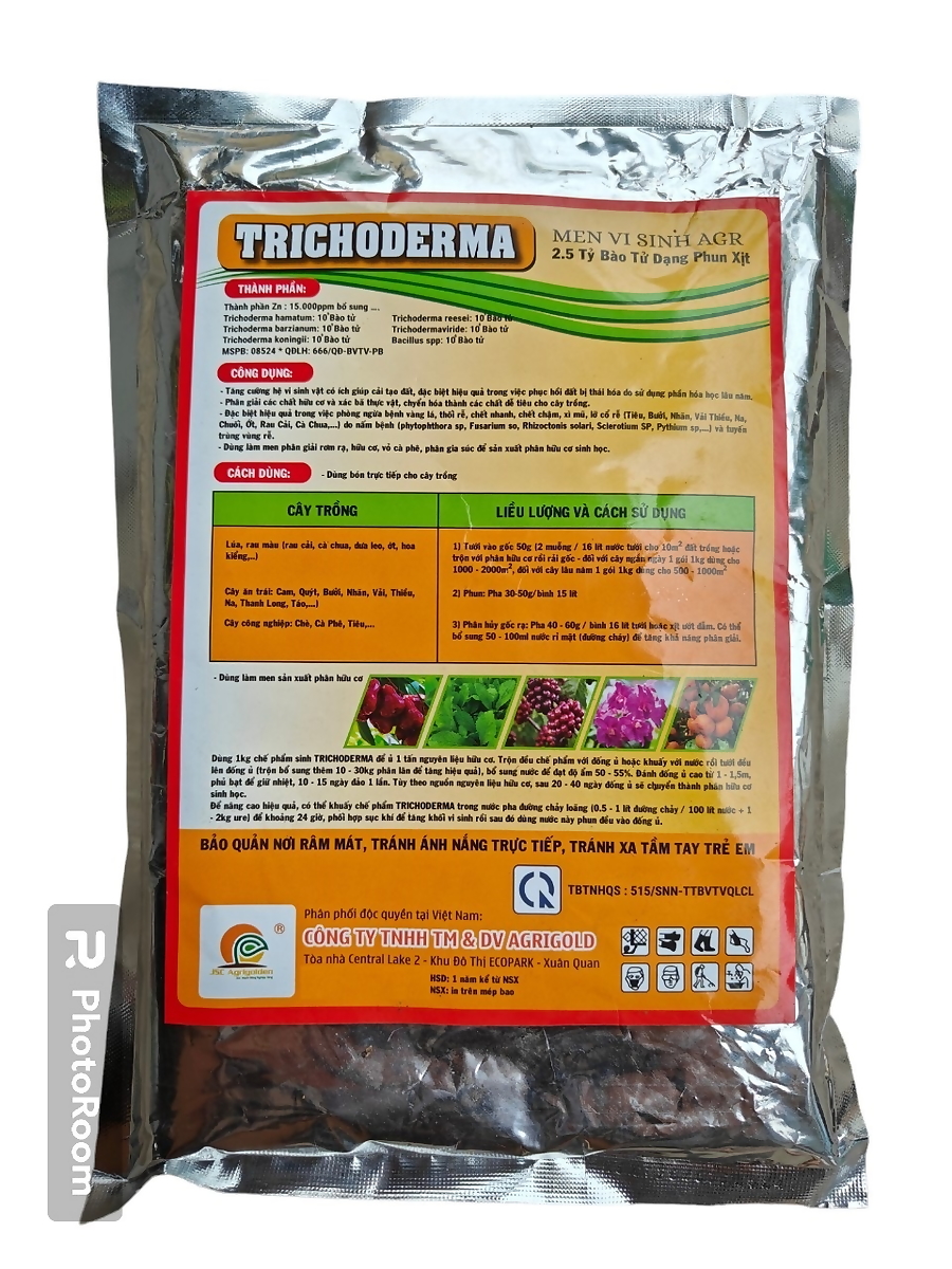 1kg- Trichoderma 25 tỷ bào tử vượt trội hơn với các thành phân phan giải đạm, lân, xenlulo